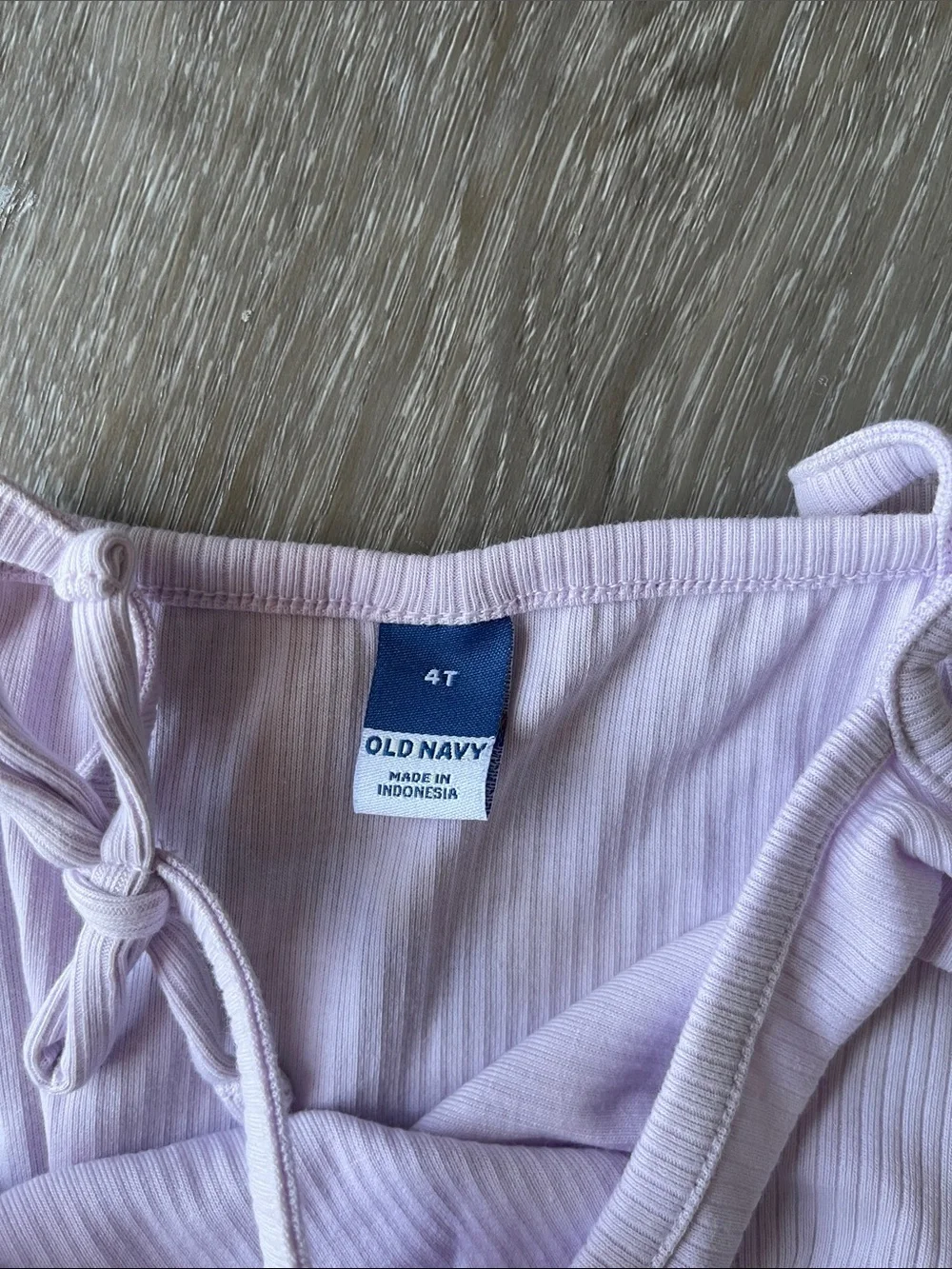 Old Navy Lilac Ribbed Tie-Shoulder Romper